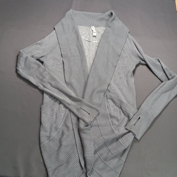 lululemon athletica Jackets & Blazers - Lululemon Wrap It Up Sweater Gray Size 4‎